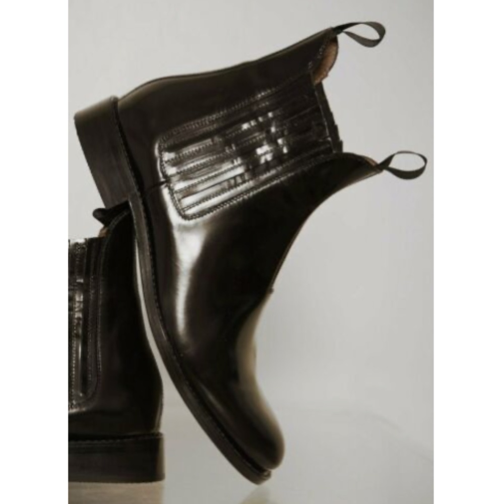 Daryl K Black Patent Leather Chelsea Boots SZ 6